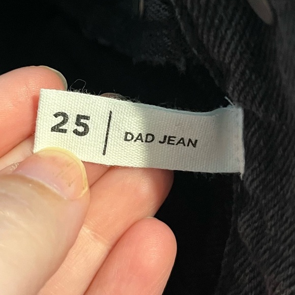 PacSun Black Straight Dad Jeans Timeless Style Size 25 - Picture 3 of 11